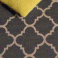 thumbnail image 6 of Safavieh Courtyard Alina Geometric Quatrefoil Indoor/Outdoor Area Rug, Anthracite/Beige, 6'7" x 6'7" Round, 6 of 12