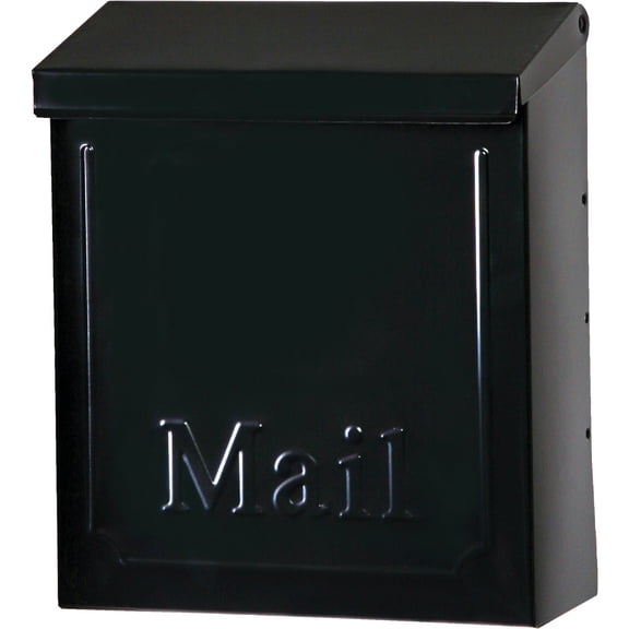 Solar Group Wall Mount Mailbox Black - Key Lock - 1 Compartment, Black — Home & Garage Storage, Stackable Design
