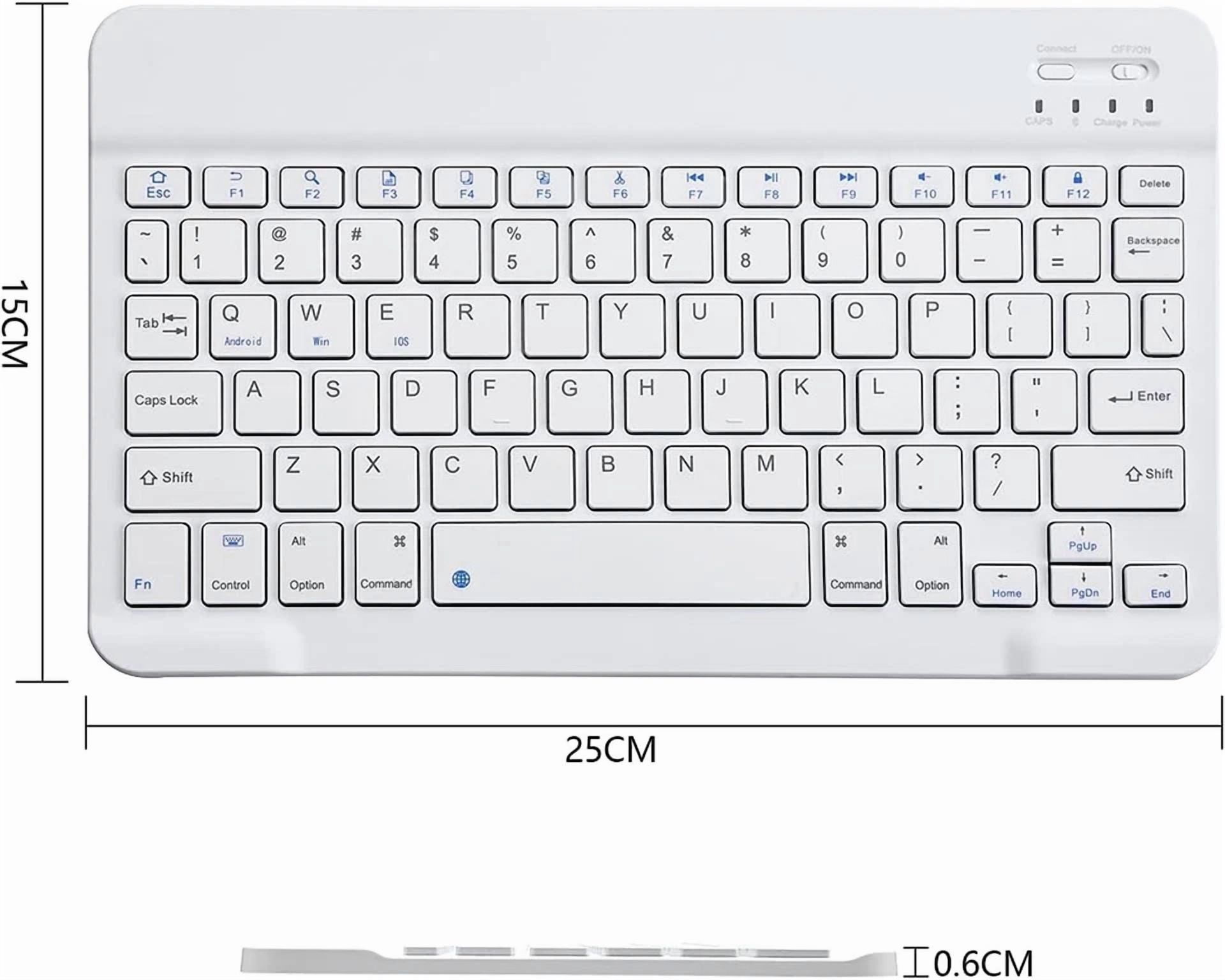 Ultrathin Wireless Bluetooth Keyboard For Ios, Android, Windows
