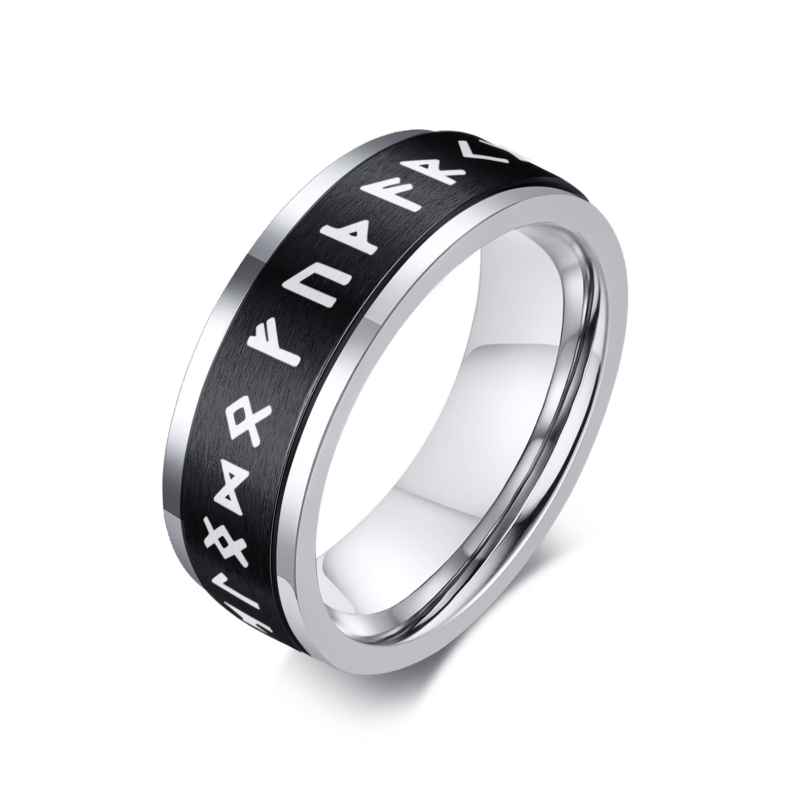 Stainless Steel Roman Numeral Spinner Ring Relieve Stress Rotation Fidget Ring Band Spin Anxiety Rings for Men Women Girls Boy Anti Anxiety Gifts 