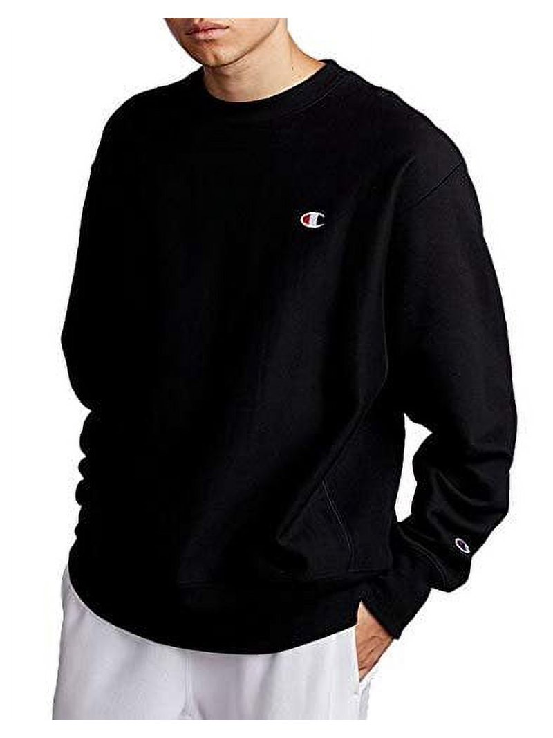 Champion LIFE Men's Reverse Weave Sweatshirt, Black/Champion Block