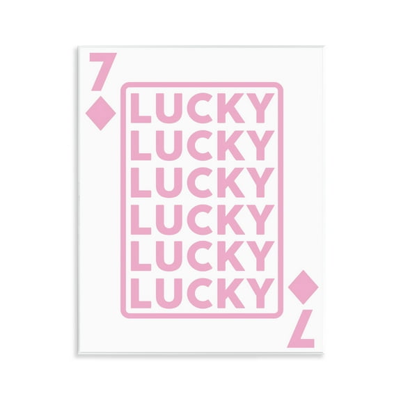 Stupell Industries Lucky Seven of Diamonds Entertainment Painting Unframed Art Print Wall Art, 11 x 14
