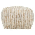 thumbnail image 3 of Saro Lifestyle Faux Fur Pouf With Foil Print Design Gold, 3 of 5