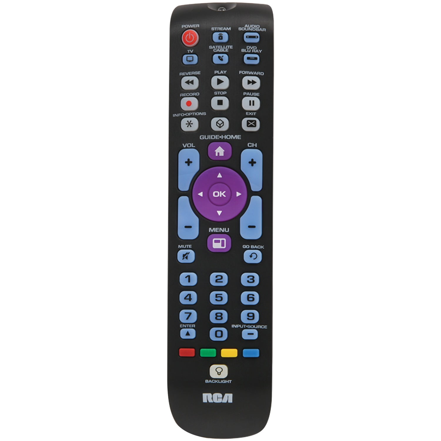 RCA RCRN05BHE 5-device Backlit Universal Remote With Streaming - Walmart.com