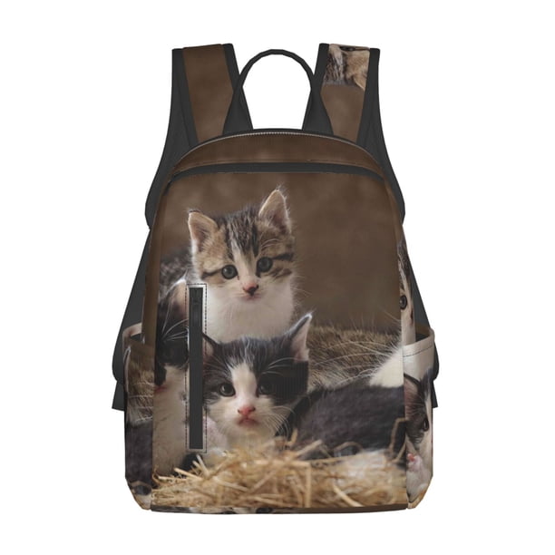 Disketp Cat Family Mochila Ligera e Impermeable, Mochila de Día Resistente para Viajes, Senderismo y Uso Diario para Hombre y Mujer