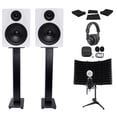 thumbnail image 2 of 2 Rockville DPM5W 5.25" 300 Active Studio Monitors+Stands+Headphones+Mic+Shield, 2 of 13