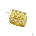 thumbnail image 3 of 14K Yellow Gold the Last Supper Dinner Painting Luxury Hip Hop Square Rings for Men Women Gift Jewelry, 3 of 6