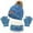 Blue, variant on HNMKIU Kids Winter Hat Scarf Set Cozy Knitted Three-Piece Outdoor Playsuit for Toddlers Baby Boys Girls Warm Fashion Accessory Pink - M