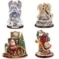 thumbnail image 2 of Pegatinas navideñas de Papá Noel para pegar en la ventana, pegatinas de pared para fiesta de Navidad con Ángel de PVC, 2 of 8