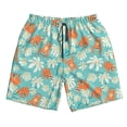 thumbnail image 3 of Uemuo Cute Sloth on Floral Tree Pattern Men's Swim Trunks Hawaiian Beach Bathing Suit Swimsuits Beach Quick-Dry Shorts with Pockets-Large, 3 of 9