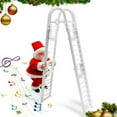 thumbnail image 6 of Santa Claus Climbing Ladder, Electric Christmas Climber Santa Plush Doll Toy Gift, Christmas Tree Decors, Double Ladder, 6 of 7
