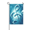thumbnail image 1 of BSDHOME Drapeau de Jardin Note de Musique 12x18 Pouces Décoration Extérieure, 1 of 1