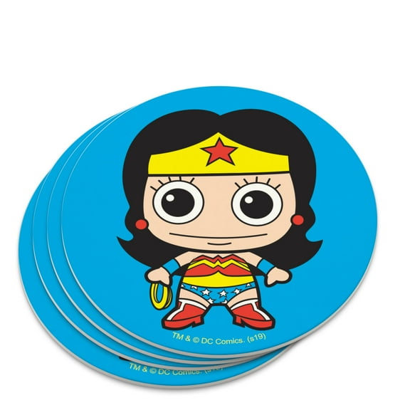 Wonder Woman Cute Chibi Novelty Coaster Set