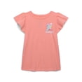 thumbnail image 2 of 365 Kids by Garanimals Girls Flutter Sleeve Tee, 2-Pack, Sizes 4-10, 2 of 3