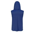 thumbnail image 5 of Olyvenn Unisex Casual Hooded Tops with Ear-Hook Face Mask Solid Color Sun Protection Short-Sleeve Ice Silk Shirts Blue XXXXL, 5 of 8