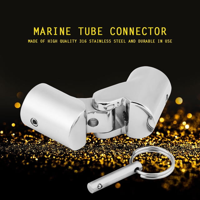 Conector de tubo de acoplamiento giratorio plegable de acero inoxidable marino, accesorio de Hardware para barcos (22mm)