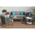 thumbnail image 3 of Simpli Home Carmel 32" W Contemporary Outdoor Conversation Chair in Sand Drift Polyester Fabric, 3 of 13
