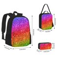 thumbnail image 2 of Fotbe Colorful Glitter Set Escolar 3 en 1 para Niños - Mochila Duradera con Lonchera Aislante y Estuche para Lápices - Mochila Escolar para Niños y Niñas, 2 of 7