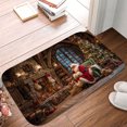 thumbnail image 5 of 1pc Santa Claus in a Cozy Absorbent Non-Slip Bathroom Thickened Flannel Rug Decor,Soft,Quick Drying,Suitable For Indoor/outdoor Use,Bathrooms,Bedrooms,Kitchens,Terrace,Laundry Rooms,16"x24", 5 of 9