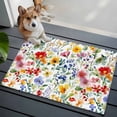 thumbnail image 3 of 2x3 Ft Entryway Area Rug, Leaf Flower Kitchen Rug Runner Washable Floor Mat, Plant Floral Garden Leaf Spring Summer Non Slip Indoor Door Mat Throw Carpet for Bathroom Living Room Bedroom, 3 of 8