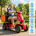 thumbnail image 4 of Xlluproid Mobility Scooters for Seniors & All Terrain Heavy Duty Travel Scooter,Red, 4 of 9