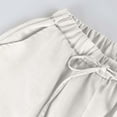 thumbnail image 4 of Kaemgyyd Capri Pants for Women Cute Ruffle Hem Cotton Linen Pants Beach Vaction Drawstring Cropped Trousers with Pockets, 4 of 7
