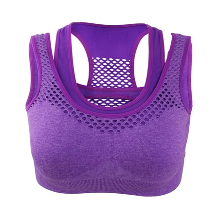 

Levmjia Sports Bras For Women Plus Size Clearance Women Sexy Wire Free Mesh Sports Underwear Yoga Running Quick Drying Vest Bra