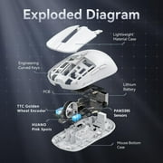 ATTACK SHARK X6 49g SUPERLIGHT Mouse with Magnetic Charging Dock, PixArt PAW3395 Gaming Sensor, BT/2.4G Wireless/Wired Gaming Mouse