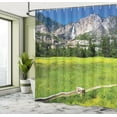 thumbnail image 5 of Ambesonne Nature Shower Curtain, Yosemite Falls Country, 69"Wx70"L, Green Blue, 5 of 5