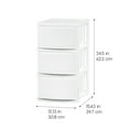 thumbnail image 3 of IRIS 3 Narrow Drawer Storage, Organizer Unit for Bedroom, Living Room, White, Set of 2, 3 of 11