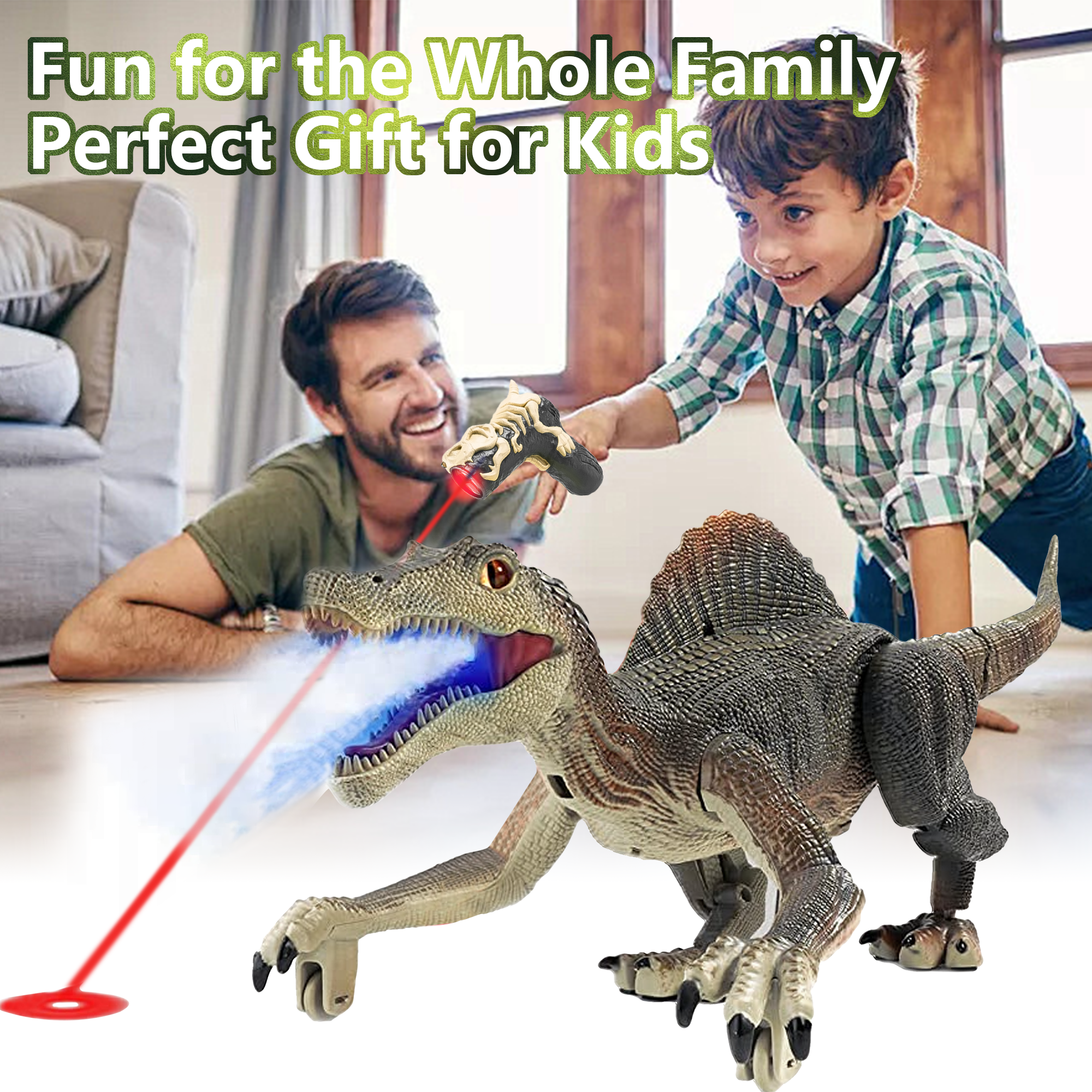 Richgv Remote Control Dinosaur Robot Toy with Light Chasing photo 7