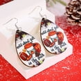 thumbnail image 1 of Christmas Wooden Printed Drop Earrings for Unique Holiday Style, 1 of 5
