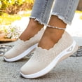 thumbnail image 4 of Women's -on Walking Shoes Casual Loafers Mesh Lightweight Breathable Fashion Running Sneakers(Beige,8.5), 4 of 6