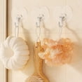 thumbnail image 5 of Transparent Heart Adhesive Hooks for Hanging, 10 Pc No-Drill Wall Hooks, Waterproof Towel & Coat Hangers, Self Adhesive Sticky Hooks for Kitchen, Bathroom, Bedroom, Door & Ceiling Organization, 5 of 7