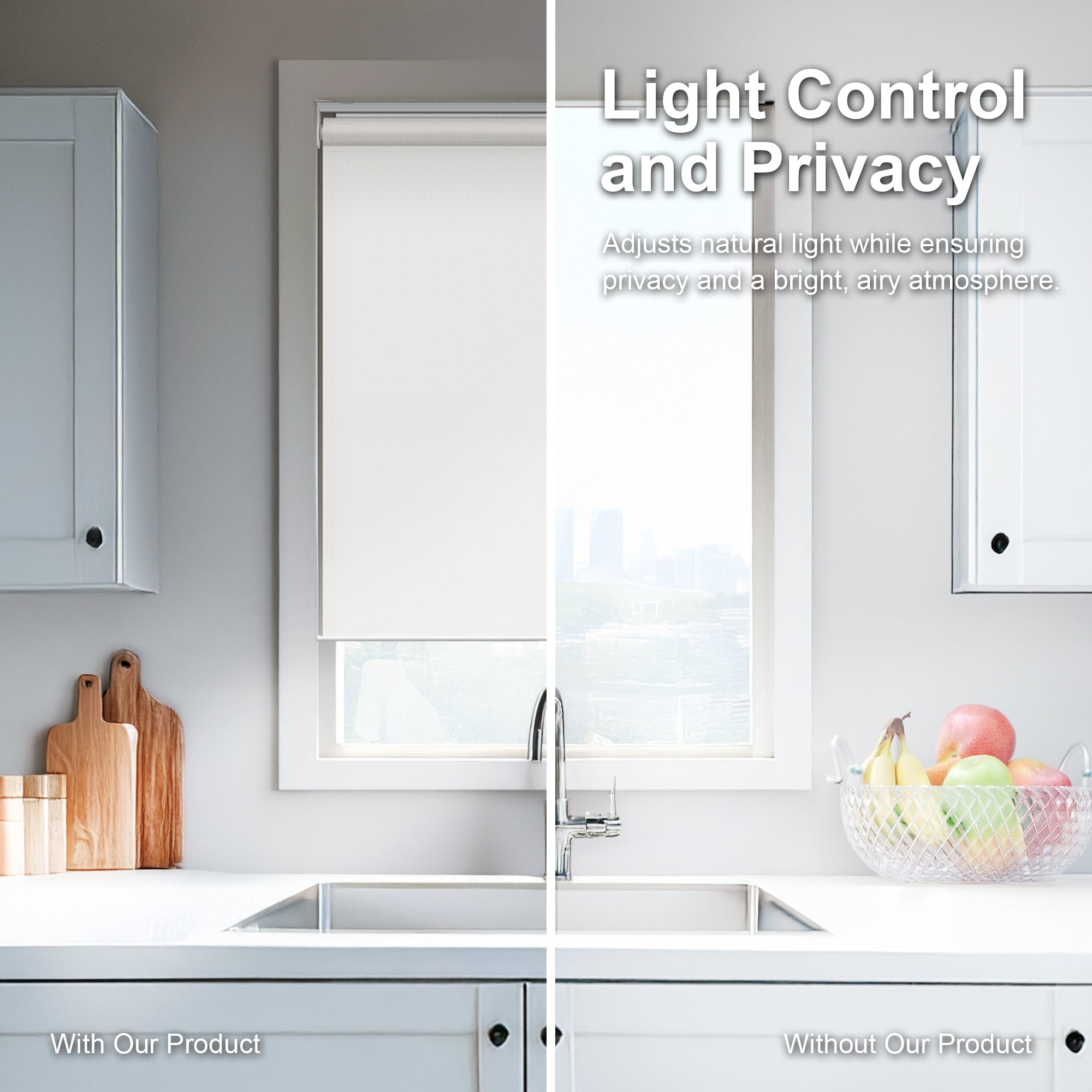 Chicology Roller Shades | Cordless Room Darkening and Light Filtering Window Blinds |30"W X 72"H| Privacy Shades for Bedroom & Living Room | Easy Install | Urban White