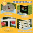 thumbnail image 5 of Outsunny Wooden Sandbox for 3-7 Years, 85" x 85" x 25", Blue, 5 of 9