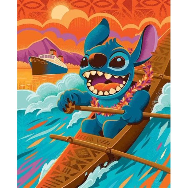 Diamond Painting Disney New Arrives Cross Stitch Cartoon Lilo and Stitch Diamond Embroidery Picture Anime Mosaic Kids DecorSquare 40x50cm Gao Jinjia LED