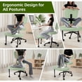 thumbnail image 5 of Waleaf Ergonomic Cross Legged Chair, 360° Swivel Height Adjustable Desk Chair with Wheels for ADHD,Teddy Fabric and Lumbar Support, 5 of 7