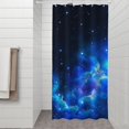thumbnail image 2 of Colorful Starry Sky and Universe Modern Waterproof Shower Curtain Set with 12 Hooks, Washable Decorative Bathroom Shower Curtain, 2 of 6