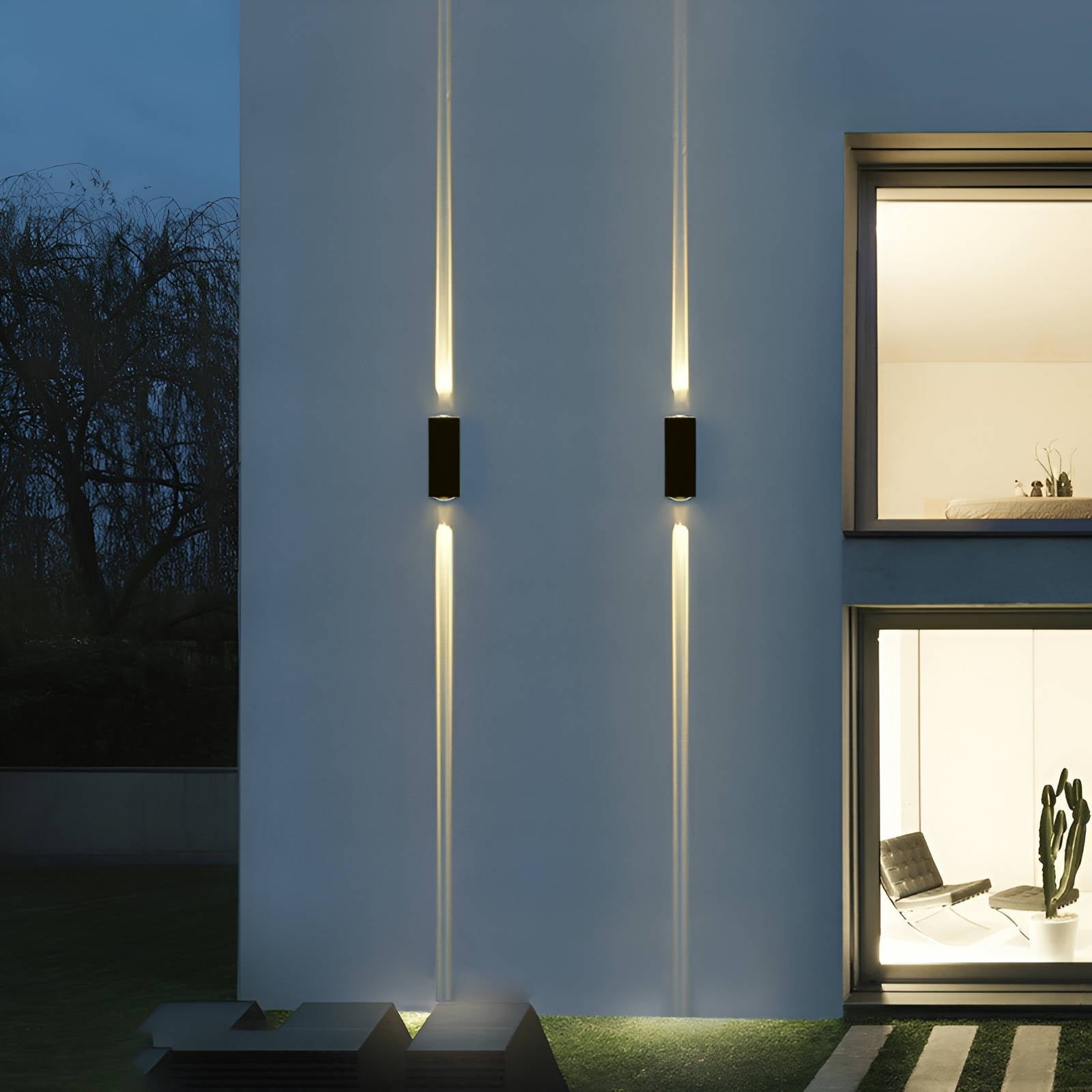 LED Waterproof Outdoor Beam Wall Light,Outdoor Landscape Lights, Minimalist Style Garden Patio Back Yard Front Door Wall Lamp