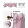 thumbnail image 5 of Tie Up Valance Curtain for Kitchen,Abstract Greek Inspired Key Pattern Rod Pocket Short Curtains Adjustable Tie-Up Shade Valances,Twist Stripe on Pink Window Treatment for Bathroom Living Room, 5 of 8