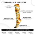 thumbnail image 4 of Picia Yellow Polka Dot Sunflower Printed Sports Compression Socks - 15-20mmHg Graduated Compression, High-Performance Soft and Breathable Socks for Men and Women, 4 of 5
