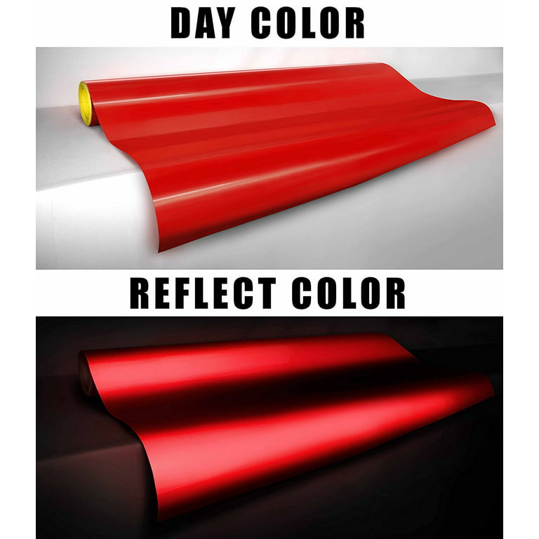 Red Reflective Sheet 12 x 30 Adhesive Craft Vinyl for Cricut, Silhouette  & Cameo VViViD