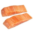 Fresh Skinless Atlantic Salmon Portions, 0.95 - 1.2 lb Tray. BAP 4 Star Certified. 23g Protein per 4 oz. (113 g) Serving.