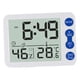 thumbnail image 4 of Pantalla digital Medidor de humedad Termómetro Temperatura Reloj despertador Azul, 4 of 8