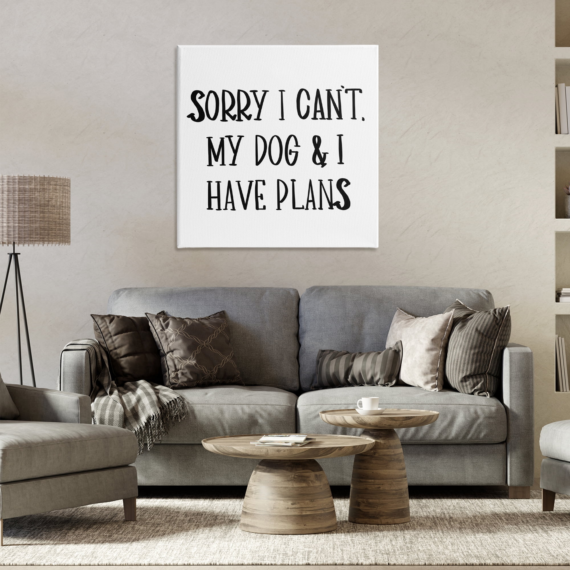 Stupell Industries Plans With Dog Text & Numbers Painting Wrapped Canvas Art Print Wall Art, 30 x 30