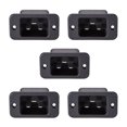 thumbnail image 1 of Unique Bargains C20 Panel Mount Plug Adapter AC 250V 16A 3 Pins IEC Inlet Plug Staight 5pcs, 1 of 3