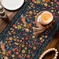thumbnail image 4 of Table Runner - 48 Inch Long, Boho Flowers Kitchen Dining Table Runner Dresser Scarves, Spring Abstract Watercolor Floral Leaf Farmhouse Decor for Coffee Tables Wedding Party Banquet, 4 of 8