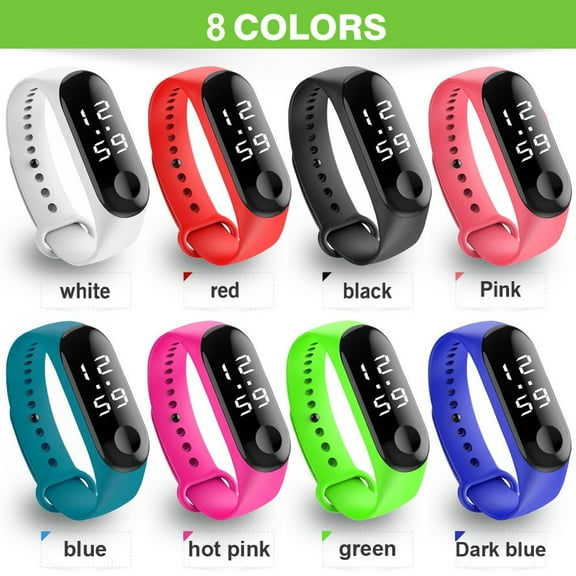 Jacenvly 2024 New Watches For Women Fashion Digital Led Sports Watch Unisex Silicone Band Wrist Watches Men Women Gifts For Her Black