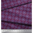 thumbnail image 3 of Soimoi Purple Georgette Viscose Fabric Arrow & Triangle Geometric Print Sewing Fabric Yard 42 Inch Wide, 3 of 3
